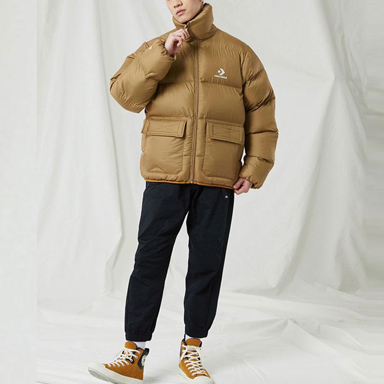 Converse Puffer Jacket Men's Earth Yellow 10023798-A03