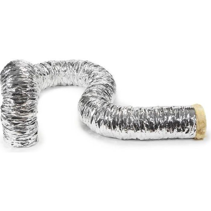 Tuyau flexible isolé en aluminium - STERR - IAL100 5 - 5 m - 100 mm - Intérieur