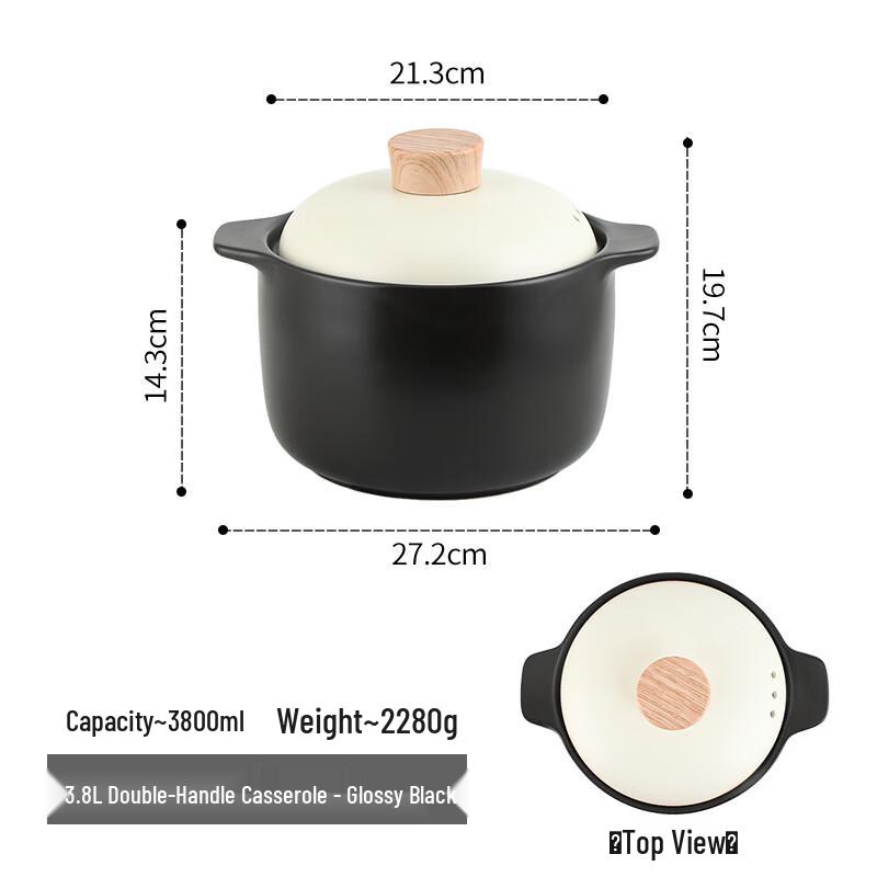 Wutuo Lithium Pyroxene Ceramic Double-Ear Casserole