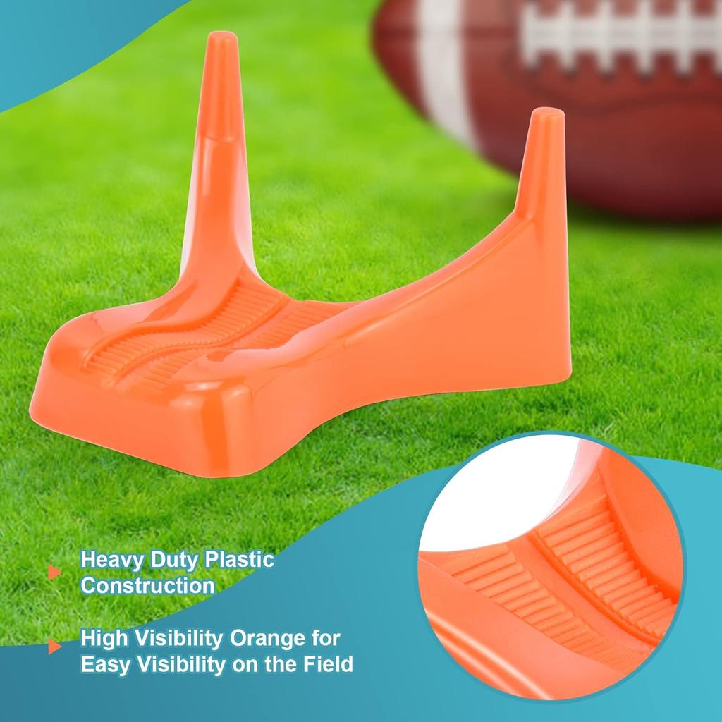 Eastgoing 6 Pcs Football Style Kicking Tee,Football Display Stand Compatible for All Ball Sizes,Football Kickoff Stand for Kickoff Practice Equipment