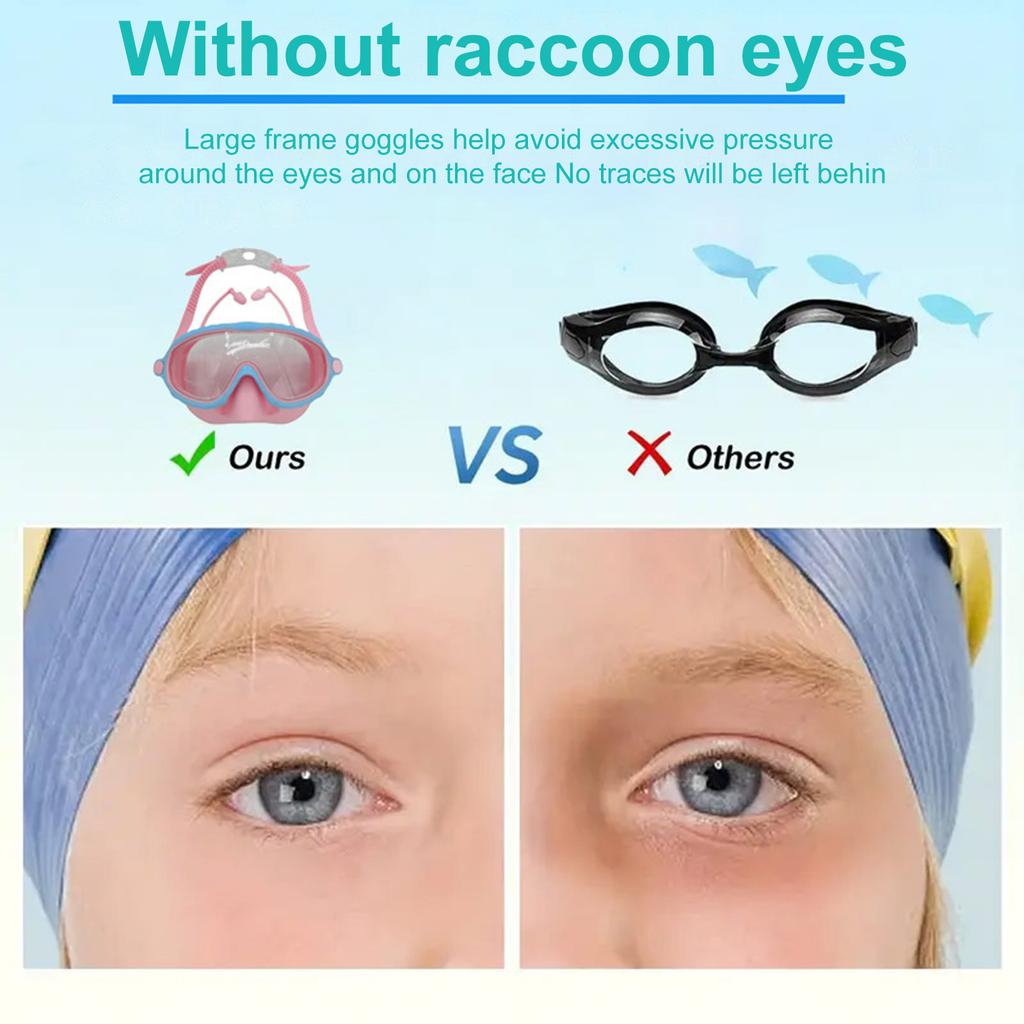 Tauchmaske mit weitem Sichtfeld - Beschlagfrei - Dicht Kleinkind Schwimmbrille Für Kinder Alter 3-15