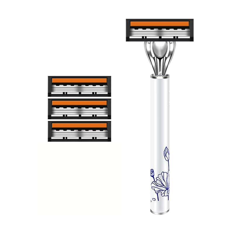 Мужская классическая бритва с 3 лезвиями, ручная, сменные лезвия для бритья, безопасная бритва для лица, лезвия для бритья