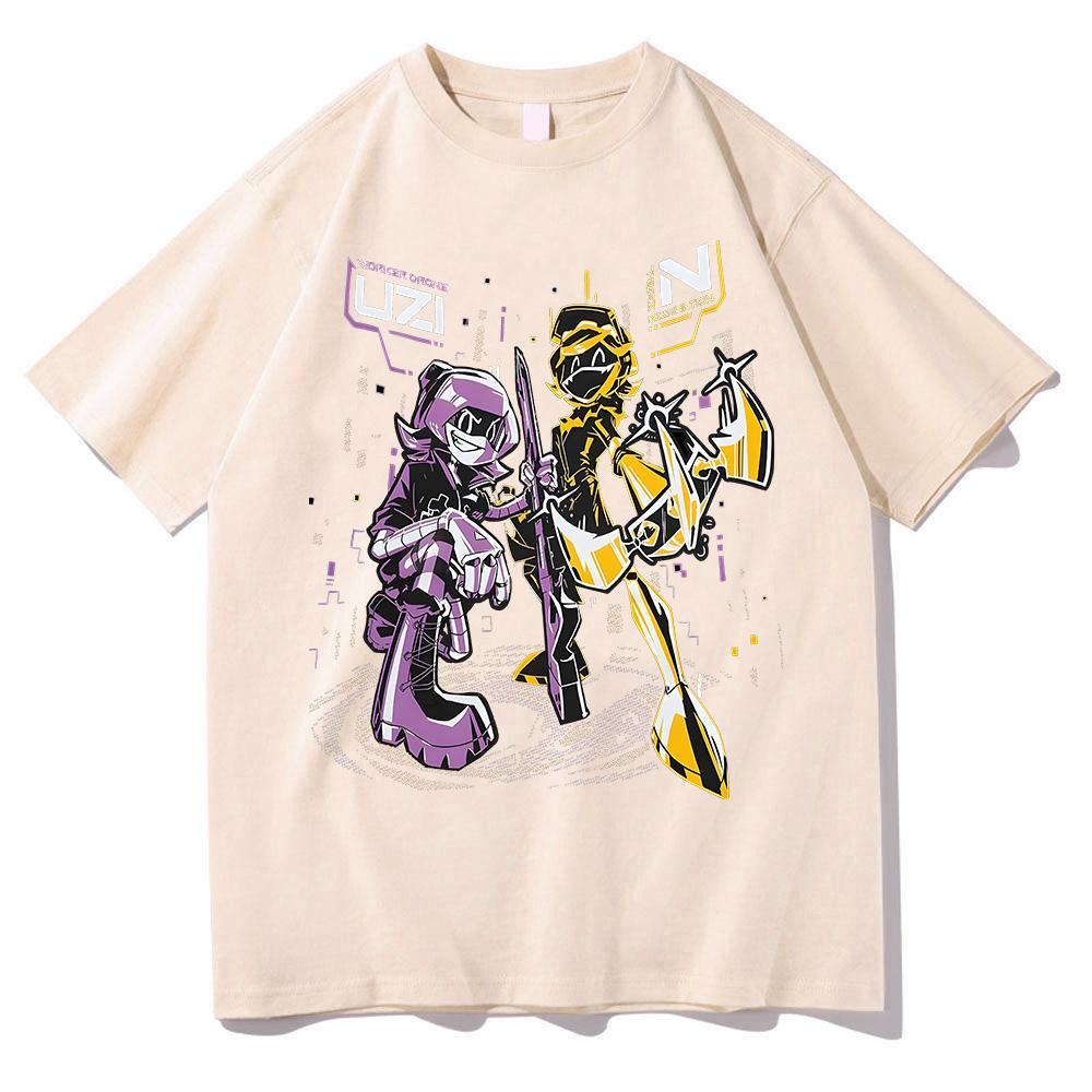 Murder Drones N and Uzi T-shirts Fashion Women/Men Cotton Hot Anime Tees Hip Hop Short Sleeve Clothes Punk Y2K Streetwear Tshirt