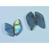54Cts. Natural Labradorite (25-32mm each)  02Pcs Fancy Cabochon Matched Pair SK-3139