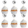 12/24Pcs 3cm Disco Ball Cupcake Picks Mirror Ball Cake Topper 70s Disco Party Decoration Wedding Birthday Cake Decor Supplies