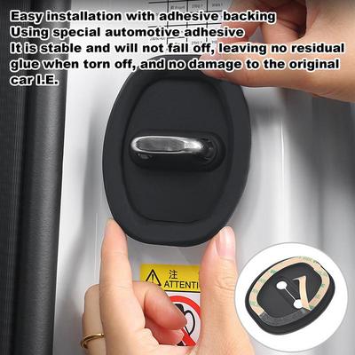 Autodeurslot Vergrendelingshaak Afdekking Waterdichte Auto Styling Accessoires 4 STUKS Voertuigdeurslot Decoratief Sportieve Stijl Auto Vervangingen