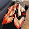 Square scarf 91CM large square scarf imitation silk satin scarf temperament women's shawl scarf headscarf windproof silk scarf thin