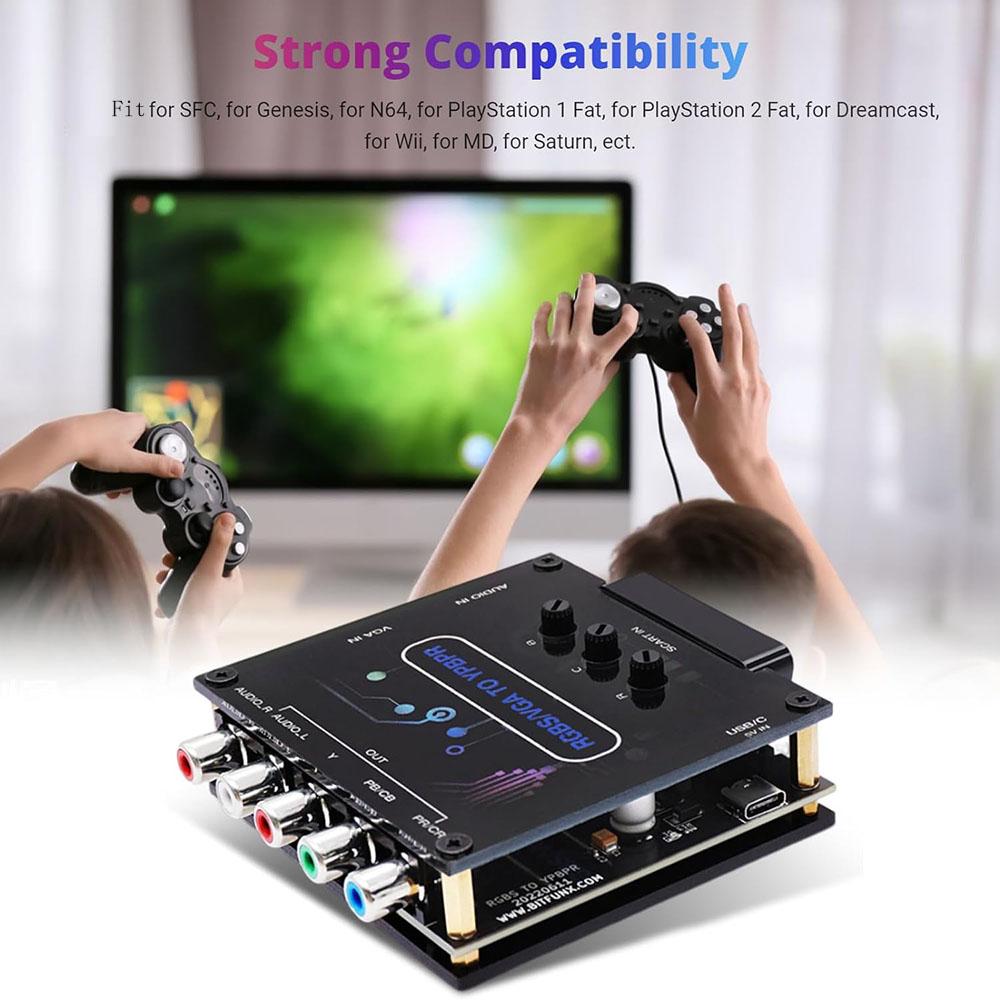 RGBS VGA SCART to YPBPR Converter, Convert Video Signal to Color Difference Sign