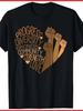 T-Shirt In Black for African Women, Celebrating Black History, Featuring a Fist Symbolizing Diversit