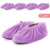 5 Pair Reusable Velvet Fabric Shoe Covers Non-slip Adult Washable Keep Floor Carpet Cleaning Indoor Outdoor Shoe Protector Cover