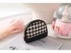 Elegant Houndstooth Mini Wallet & Keychain Bag - Chic Multifunctional Card Holder for Ladies