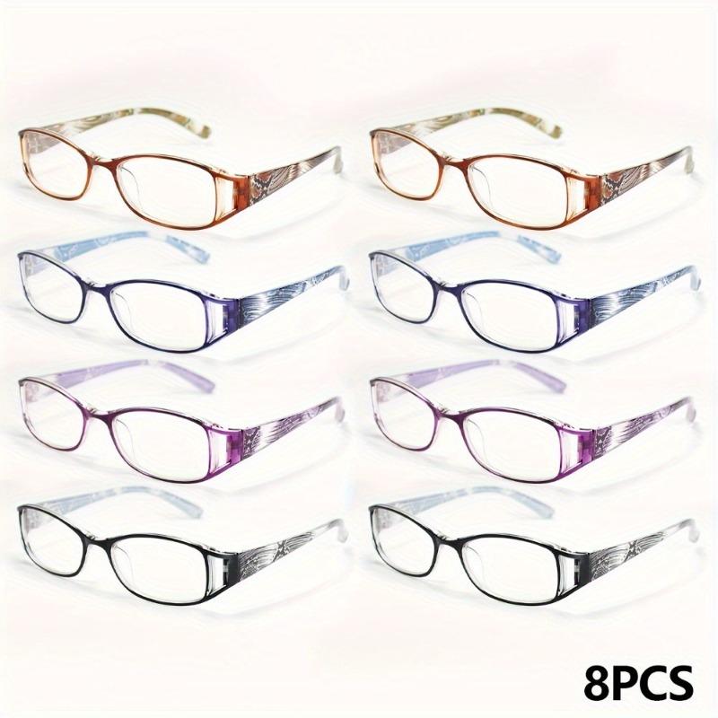 

8 Piece Set Of Colorful Striped Reading Glasses Fashionable And Comfortable Suitable For Both Men And Women S Daily Wear +1.0