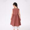 Girls' Plaid Lace Sleeveless A-line Dress