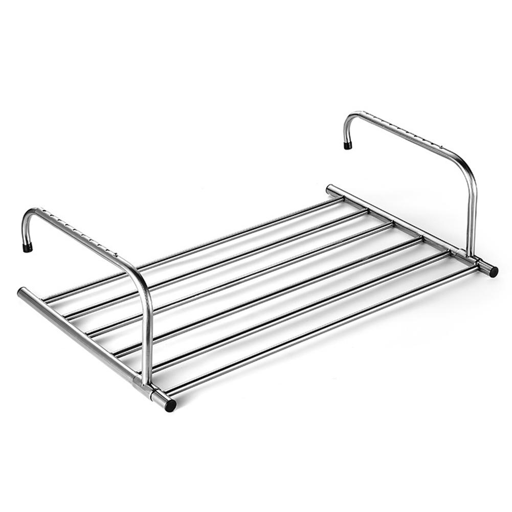 

304 Stainless Steel Folding Clothes Rack with Hook Design for Compact Storage and Stable Weight Support up to 20 Kilograms 40cm