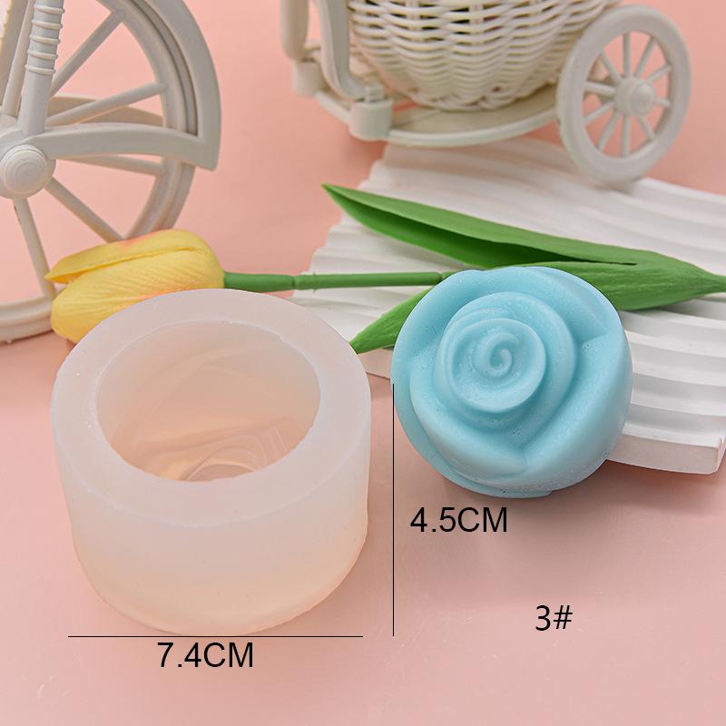 3D Flower Series Silicone Candle Mold Home Handmade Rose/Peony Scented Candle Making Supplies Diy Chocolate Cake Baking Tools