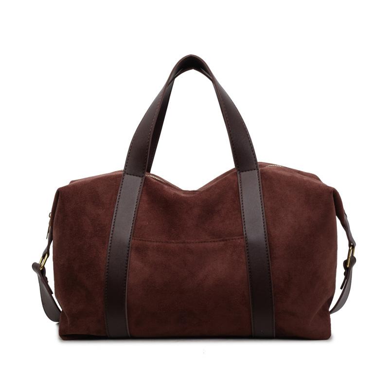 Retro Suede Handheld Big Bag Women's 2025 New High-end Large-capacity Tote Bag Commuter Shoulder Messenger Bag