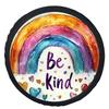 Be Kind Rainbow Watercolor Tire Cover Durable Wheel Protection Accessory for Cars