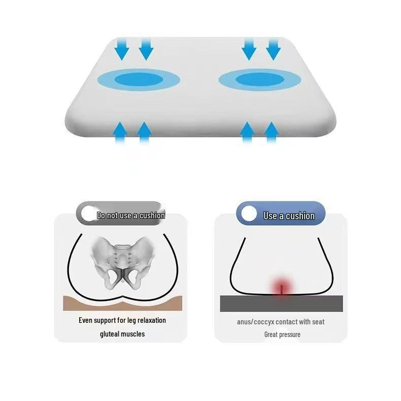 Memory Foam Chair Seat Cushion for Office, Classroom, or Student Use - Slow Rebound Protector