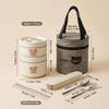 Kawaii 304 Stainless Steel Bento Box Thermal Lunch Box with Handle Microwave Safe Food Storage Containers for Kids Adults School
