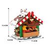 MOC Winter Countryside Christmas Decorate Building Block Set Christmas Cabin Coffee Cart Hot Drinks Christma series Kid Toy Gift