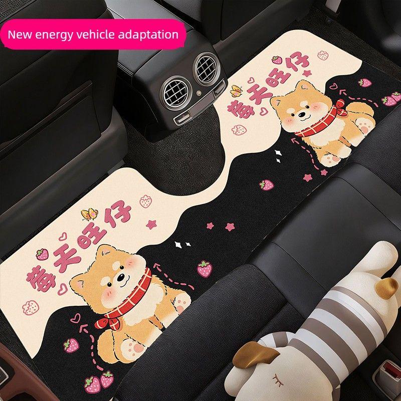 Car Floor Mats for All Seasons, Driver's Seat Carpet-Style Semi-Enclosed Single-Piece Diatomaceous Earth Anti-Slip and Water-Absorbing Car Floor Mat