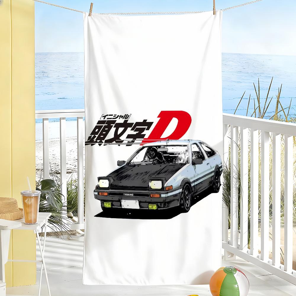 Classic Anime I-Initial D Towel Soft Pool Gift For Travel Gym Shower Camping Quick Dry Sports Large Beach Towels