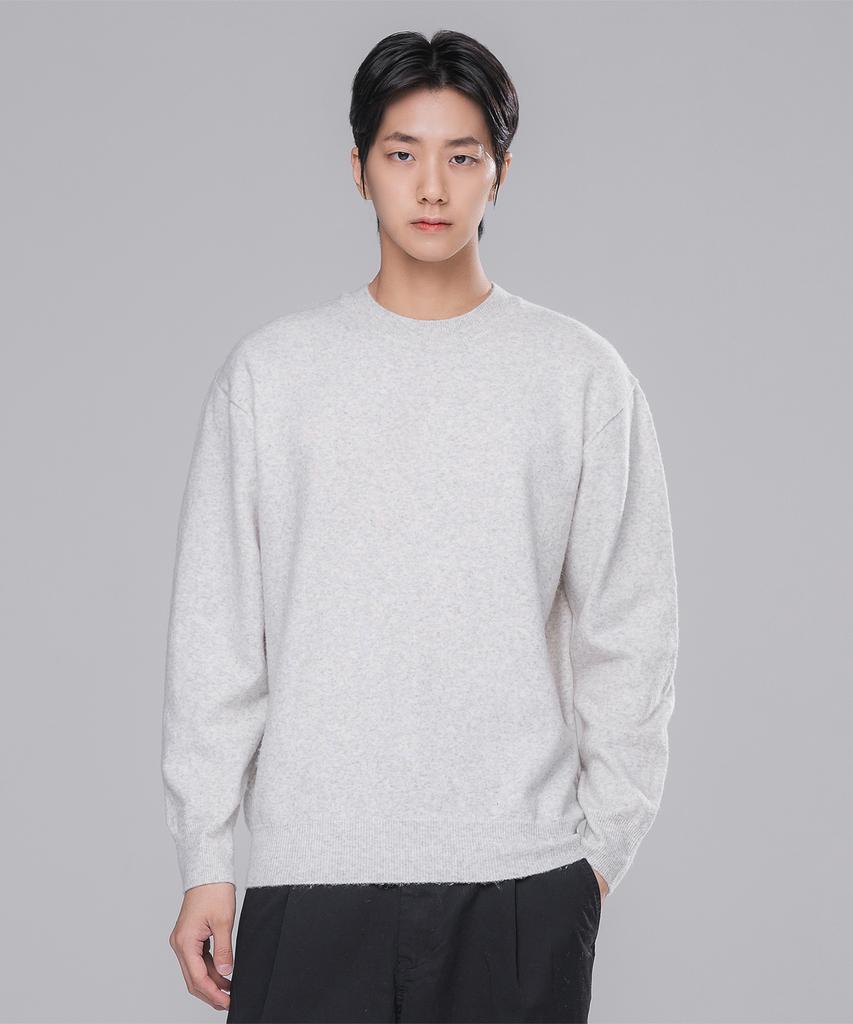 BAKKEN Wool Round Daily Knit Bk8944_Pale Grey
