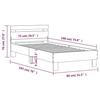 VidaXL Bed Frame with Headboard Black 75x190 Cm Engineered Wood 838569