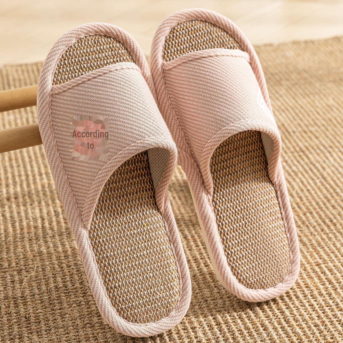 

Льняные тапочки Jieliya 2024 Unisex - Бесшумный домашний хлопок для всех сезонов 40-41