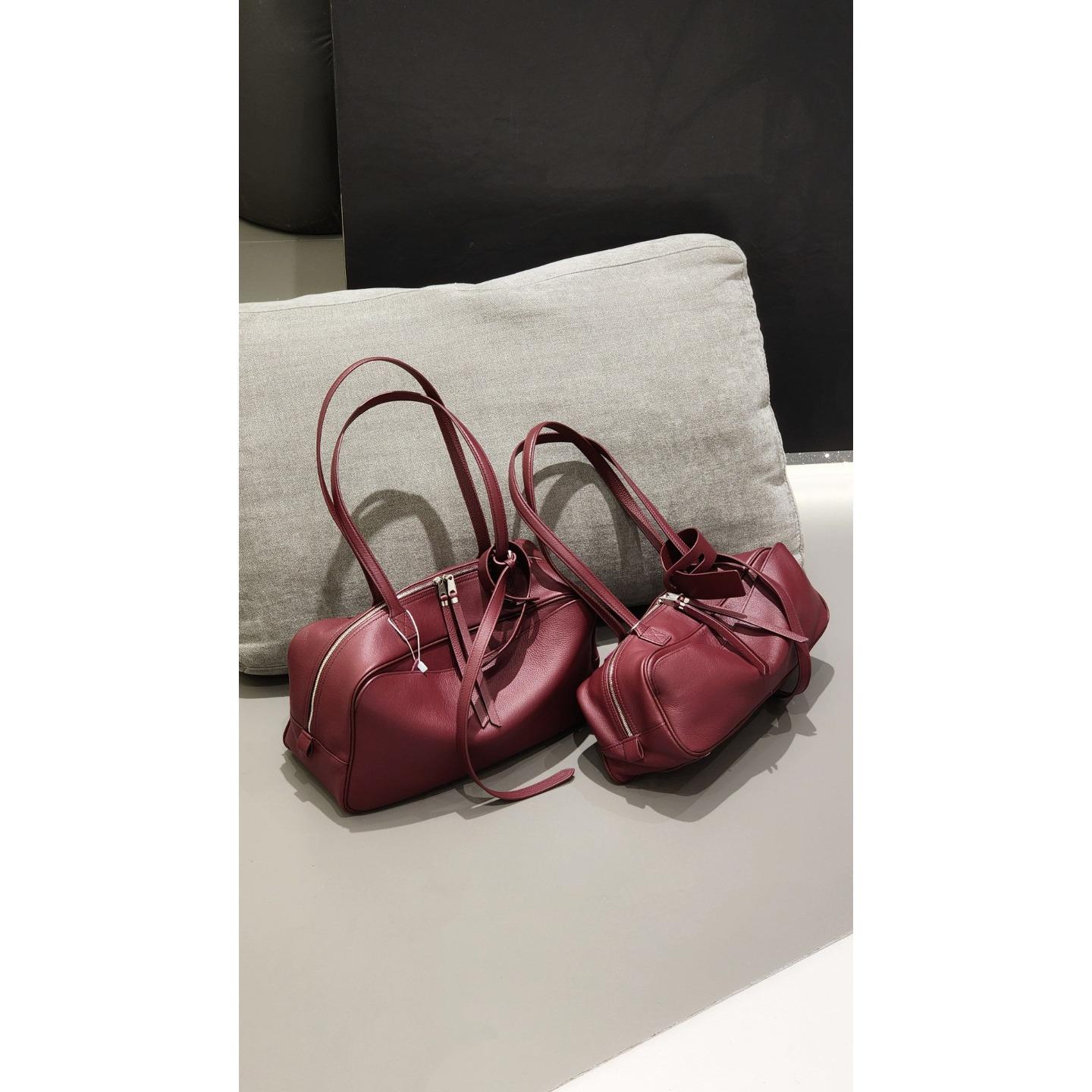 

Bajia 25 Bowling Bag Carrie Lazy Style Large Capacity One-shoulder Underarm All-matching Portable Neutral Small 33x12x12x12 вино красного