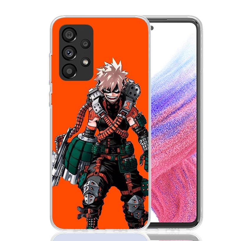 Bakugou Katsuki MHA My Hero Phone Case For Samsung Galaxy A52 A42 A32 A22 A12 A02S A72 A51 A41 A31 A21S A50S A71 A40 A30S A10S A