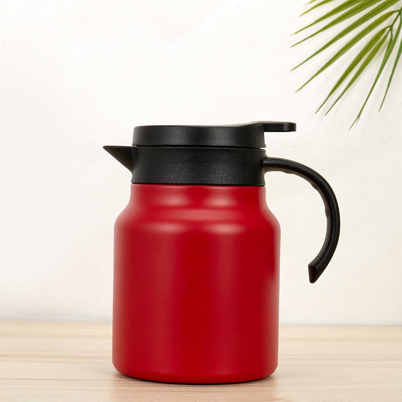 316 Stainless Steel Thermal Tea Pot with Handle - Large Capacity, Portable, Insulated for Home or Office Use