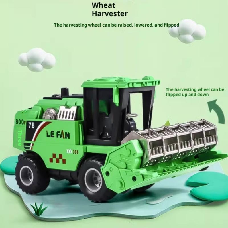 Simulations-Farm-Mähdrescher-Spielzeug Kinder Landwirt Trägheitsfahrzeug Spielzeug Klassisches Spielzeug Reibungsbetrieben Für Kinder Geschenke