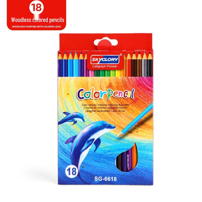 Eco-Friendly Hexagonal Oil-Based Colored Pencils - 48 Color Set for Students