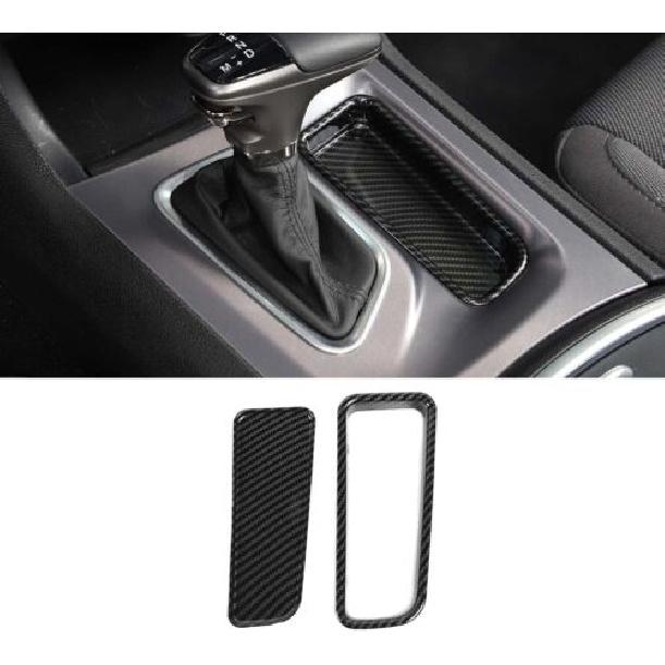 For 2015+ Dodge Charger Console Gear Shift Storage Box Cover Trim Carbon Fiber