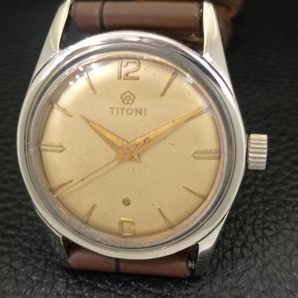 VINTAGE TITONI HAND-WINDING SWISS MENS ORIGINAL DIAL WATCH A703222-1