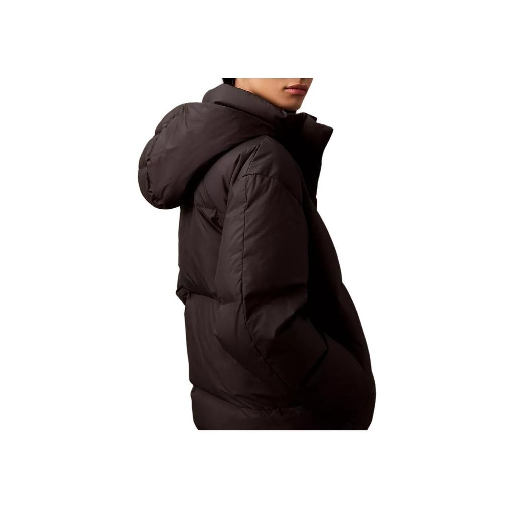 Calvin Klein Jachetă de puf cu mâneci lungi și fermoar, confortabilă, culoare uni, îmbrăcăminte exterioară pentru femei, negru 40WL544-001