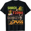 T-shirt Shrek Photo de Groupe Pile de Personnages