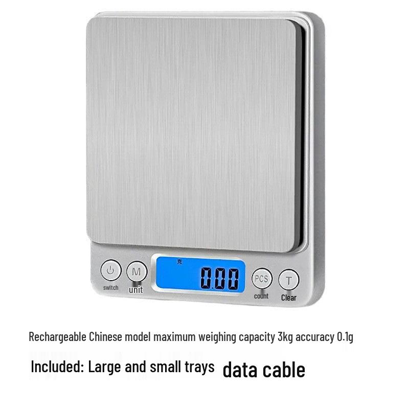 Rechargeable Stainless Steel Kitchen Food Gram Scale