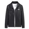 Multi-bag lapel tooling locomotive men's leather jacket winter velvet fashion casual leather jacket men
