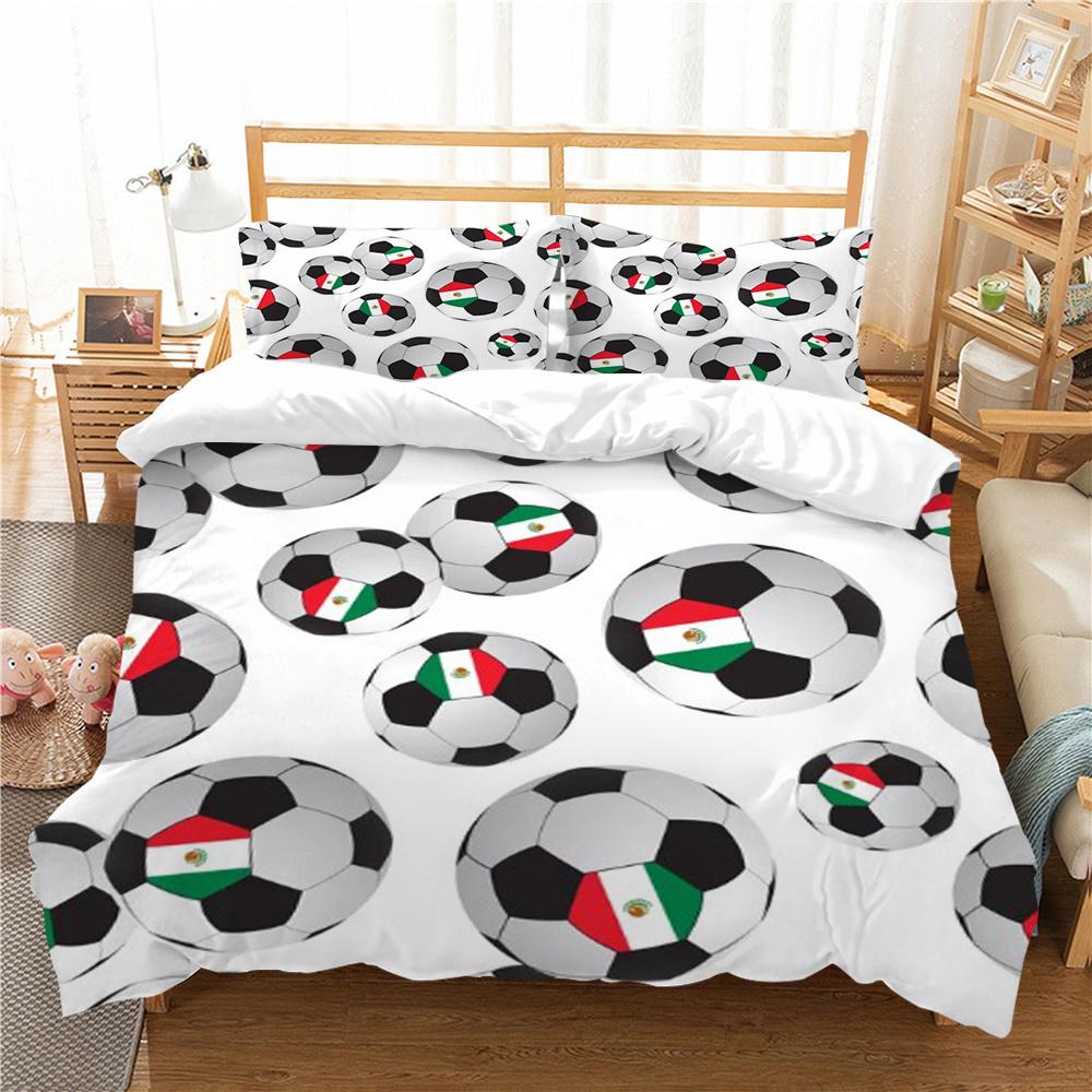 Hot Sell Football Bedding Cover Suit Cool Pattern Home Textiles Bed Set Duvet Cover Set Luxury Cover Set King Size Quilt Cover