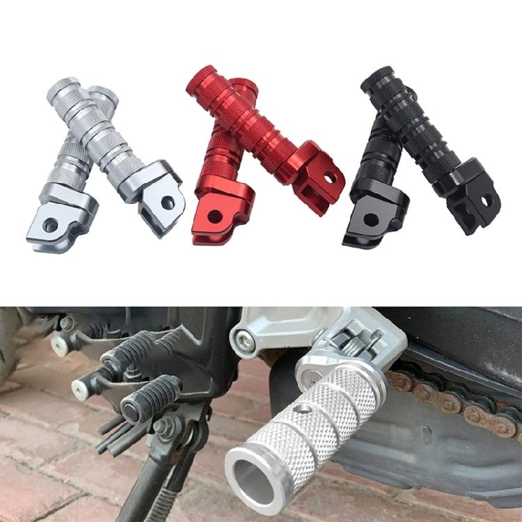Motorcycle Maintenance Foot Peg Assembly with Forked Mounting End, Knurled Grip Texture and Machined Aluminum Build