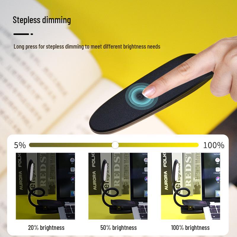 USB Charging LED Desk Lamp - Clip-on Eye Protection for Reading and Study