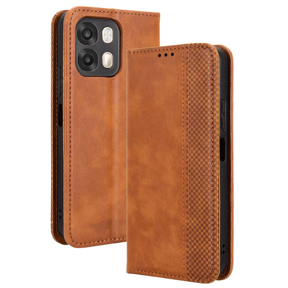 Flip-Hülle für OPPO A6 / OPPO A6S Ledertasche [Flip Vintage-Leder] Stoßfest Langlebig Retro Handyhülle