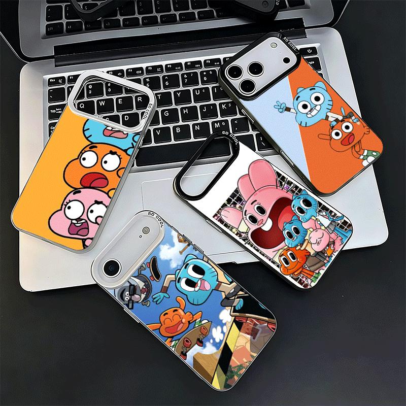 A-Amazing World G-Gumball Soft Phone Case for iPhone 15 16 17 Pro Max 17Air 16E 14 Plus 13 12 Mini Shockproof Cover Back Shell