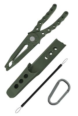 Fabelhafter-do Fischgreifer Fängerzange Fischgreifer Angelfach Halter Holster mit Karabinerhaken Kordel, Grün