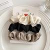 3/5Pcs Women's 6cm/2.36in Silky Satin Hair Scrunchies, Versatile High-End Elegant Retro French Minimalist Hair Ties