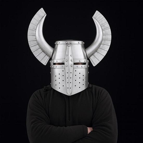 

Medieval Templar Helmet Knight Teutonic Wing Helmet Great Horned Warrior Helmet Fantasy Winged Cosplay Armor for LARP Collectors