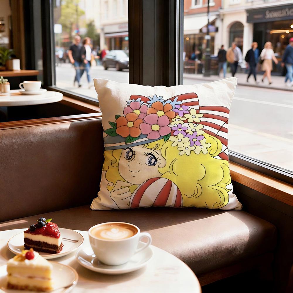 Anime Candy Candy Cushion Cover Decorative Cushions Covers Cover Sofa 50x50 Pillow 4 Piece 45x45 40x40 Pillowcase