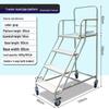 Detachable Warehouse Picking Ladder Cart
